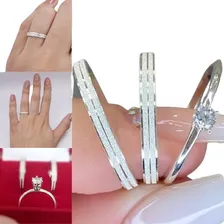 Aliança De Prata Diamantada 3mm + Brinde Anel Solitário