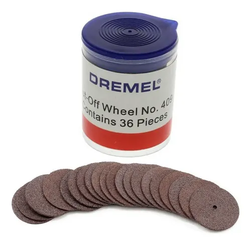 Set Disco Corte Dremel 409 Minitorno 0.6mm X 36 Unid Metal Dgm Negro