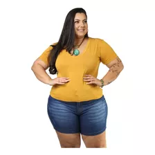 Short Plus Size Jeans Grande Moda Blogueira Lycra Até 66