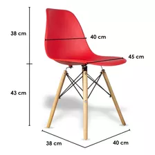 Silla De Comedor Bellair Ba-lounge4k, Estructura Color Madera, 4 Unidades