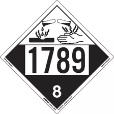 Labelmaster Zez41789 Un 1789 Corrosivos Hazmat Placard E-