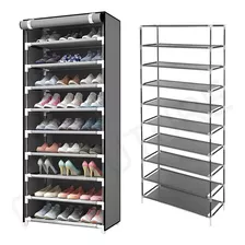 Zapatera Organizador Closet Zapatos 9 Niveles 27 Pares Tela Color Gris