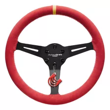 Volante Realista Em Camurça Lotse Para G25 G27 G29 G920 T300 Cor Vermelho