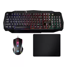 Teclado Mouse Gamer Kit Combo Pc Usb Led Juegos Gaming 