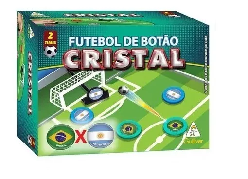 Futebol Botão Gulliver Cristal 2 Times Brasil X Argentina