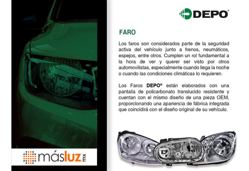 Faro Der C/motor C/leds C/luz Da Fiat Ducato 15/19 Depo Foto 6