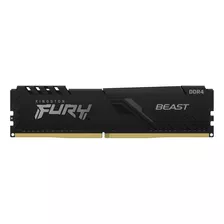 Memoria Ram Fury Beast Ddr4 Gamer Color Negro 16gb 1 Kingston Kf432c16bb/16