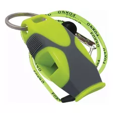 Silbato Fox 40 Sharx Color Verde/gris Con Protector Y Cordon Color Verde