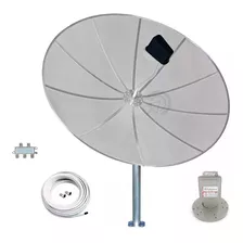 Antena Parabólica Banda C 190cm Multi Cabo Divisor Alta