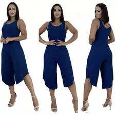 Macacão Soltinho Regata Feminino Moda Verão