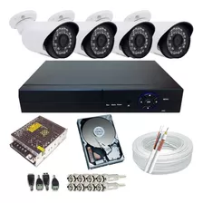 Kit Cftv 4 Câmeras 1.3 Megapixel Ir 36 Leds Dvr 4ch P2p App