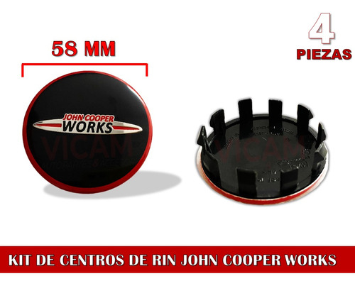 4 Centros De Rin John Cooper Works 58 Mm  Foto 3