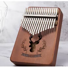 Kalimba 17 Madeira Polegar Piano Castanho