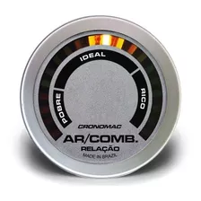 Hall Meter 52mm Racing Prata Cronomac Ar / Combustivel Led