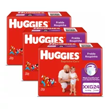 Kit C/3 Pacotes Fralda Roupinha Huggies Supreme Care