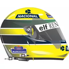 Emblema Capacete Ayrton Senna Adesivo Resinado Patriota 
