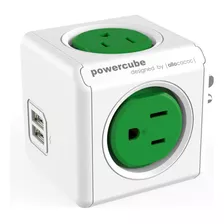 Enchufe Inteligente Marca Allocacoc 3 Tomas/3 Usb/verde