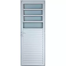 Porta De Aluminio L-25 . Branca. 2.10 X 0.90 Basculante