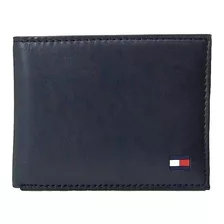 Billetera Tommy Hilfiger 31tl22x046 Color Navy De Cuero