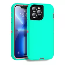 Funda Mxx Para iPhone 13 Pro Max-aqua / Rosado Claro