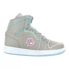 Been Class Tenis Bota Skate Similpiel Gris Mujer 81089