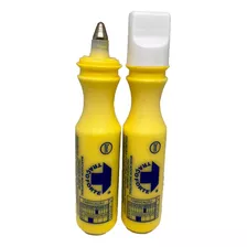 Marcador Industrial Permanente Amarelo Traço Forte 2mm Kit