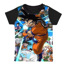 Camiseta Infantil Dragon Ball Goku Desenho Anime 