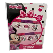 Guirnalda Gusano Minnie Mouse Rosa 2.5mt Fiesta Decoracion