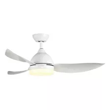 Ventilador De Techo Decorativo 361 A Blanco Luz 24w 3 Aspas Diámetro 91 Cm Material De Las Aspas Abs