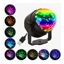 Mini Globo Jogo De Luz Rgb Colorido Iluminação Festa Dj Usb