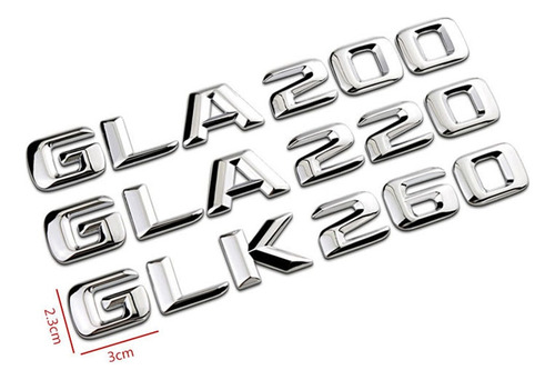 3d Abs Trunk Badge Sticker Glk 200 Para Mercedes- Benz X15 Foto 4