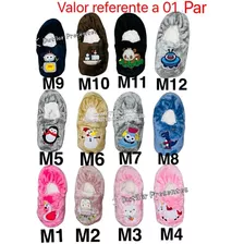 Pantufa Sapato Infantil Menina E Menino Antiderrapante 