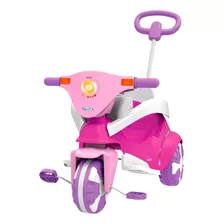 Triciclo Motoca Infantil Menina Rosa Xalingo 3 Em 1 Segura