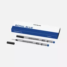 Original Recarga Caneta Montblanc Rollerball Cor Azul M Cx2