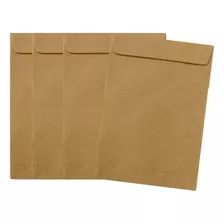 Envelope Saco Kraft Natural 176 X 250mm 80g Com 50 Unidades Liso