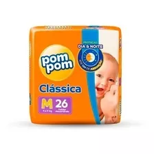 1 Pacote Fralda Pompom Clássica Jumbo Promoção P.m.g.xg.xxg