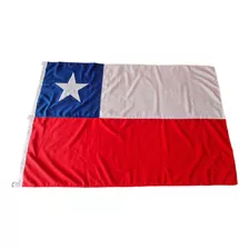 Bandera Chilena 90x135 Bordada Reforzada Doble Costura