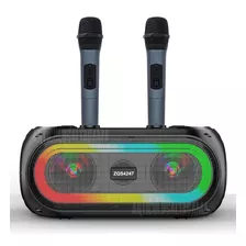 Parlante Portatil Bluetooth 16w + 2 Microfonos Inalambricos