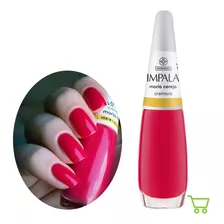 Esmalte Impala Maria Cereja Rosa Clássico 