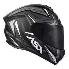 Capacete Asx Draken Vector Cinza Fosco + Viseira Fumê