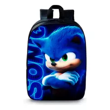 Mochila Escolar Infanto-juvenil Sonic Ouriço Jogo Filme 