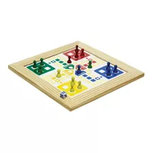 Jogo De Ludo Tabuleiro Em Mdf Pequeno 25x25 