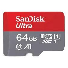 Cartão De Memória Sandisk Ultra 64gb Classe 10 Microsd