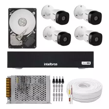 Kit 4 Cam Intelbras 1220b Fullhd Dvr 4 Intelbras Fullhd C/hd