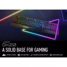 Teclado Gamer Msi Vigor Gk20 Rgb Padrão Us(novo,cx Lacrado)