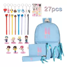 27pcs/set Estudiante Bts Mochila Bolsa De Viaje