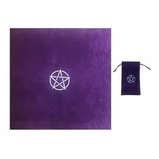 Conjunto Mantel Tarot + Bolsa Terciopelo Morado