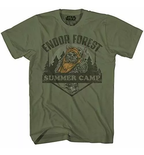 Camiseta Gráfica Star Wars Endor Forest Summer Camp Ewok Bat