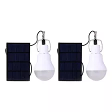 Bulb Bright 2x Lâmpada Led Alimentada Por Painel Solar Porta