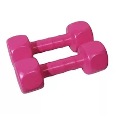 Par De Pesas Mancuernas 1 Kg Pvc Color Rosa Pink - Gymtonic